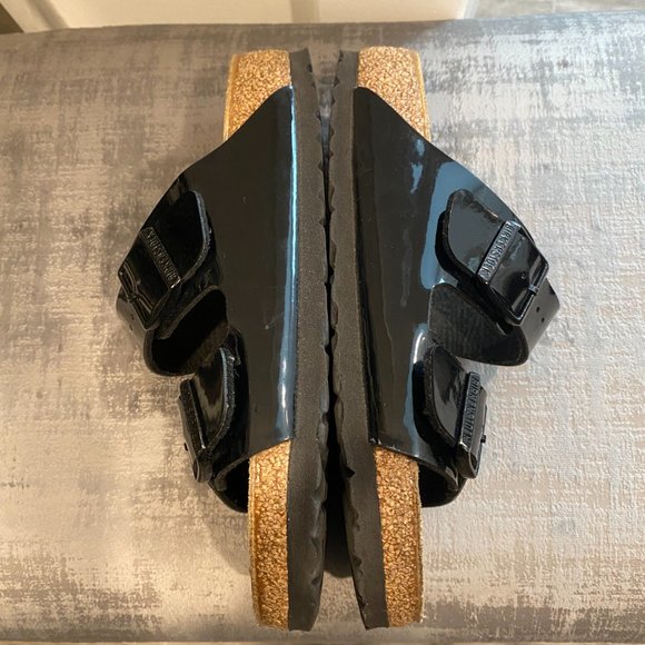 Birkenstock Arizona Sandals in Black Patent Leather - Birko-Flor - Picture 10 of 10